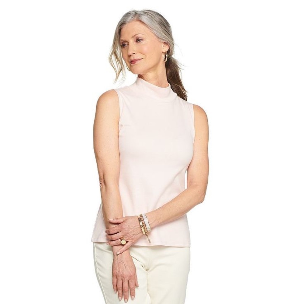 Croft & Barrow® Essential Mockneck Tank 3X